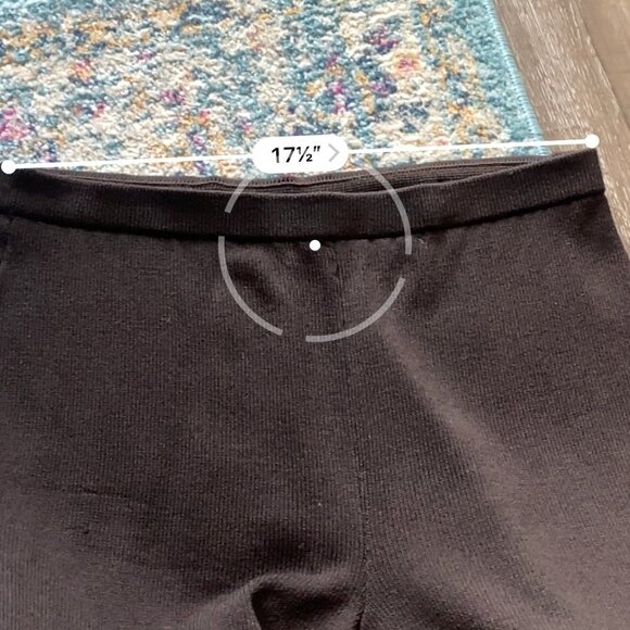 St. John Brown Knit Minimal Pull On Wide Leg Pants - Picture 4 of 4